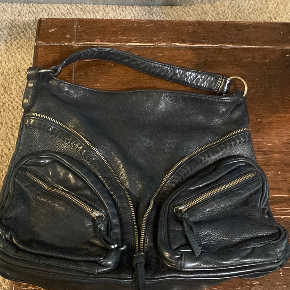 C.Z. Falconer black leather purse